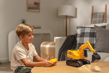 CAT Power Excavator Digger RC Construction for Kids 5+ | 2.4GHz Remote Control Truck Toy, Full-Function Dig, Scoop, Spin & Drive, Realistic Lights & Sounds, USB Rechargeable, Indoor/Outdoor