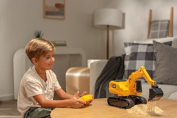 CAT Power Excavator Digger RC Construction for Kids 5+ | 2.4GHz Remote Control Truck Toy, Full-Function Dig, Scoop, Spin & Drive, Realistic Lights & Sounds, USB Rechargeable, Indoor/Outdoor