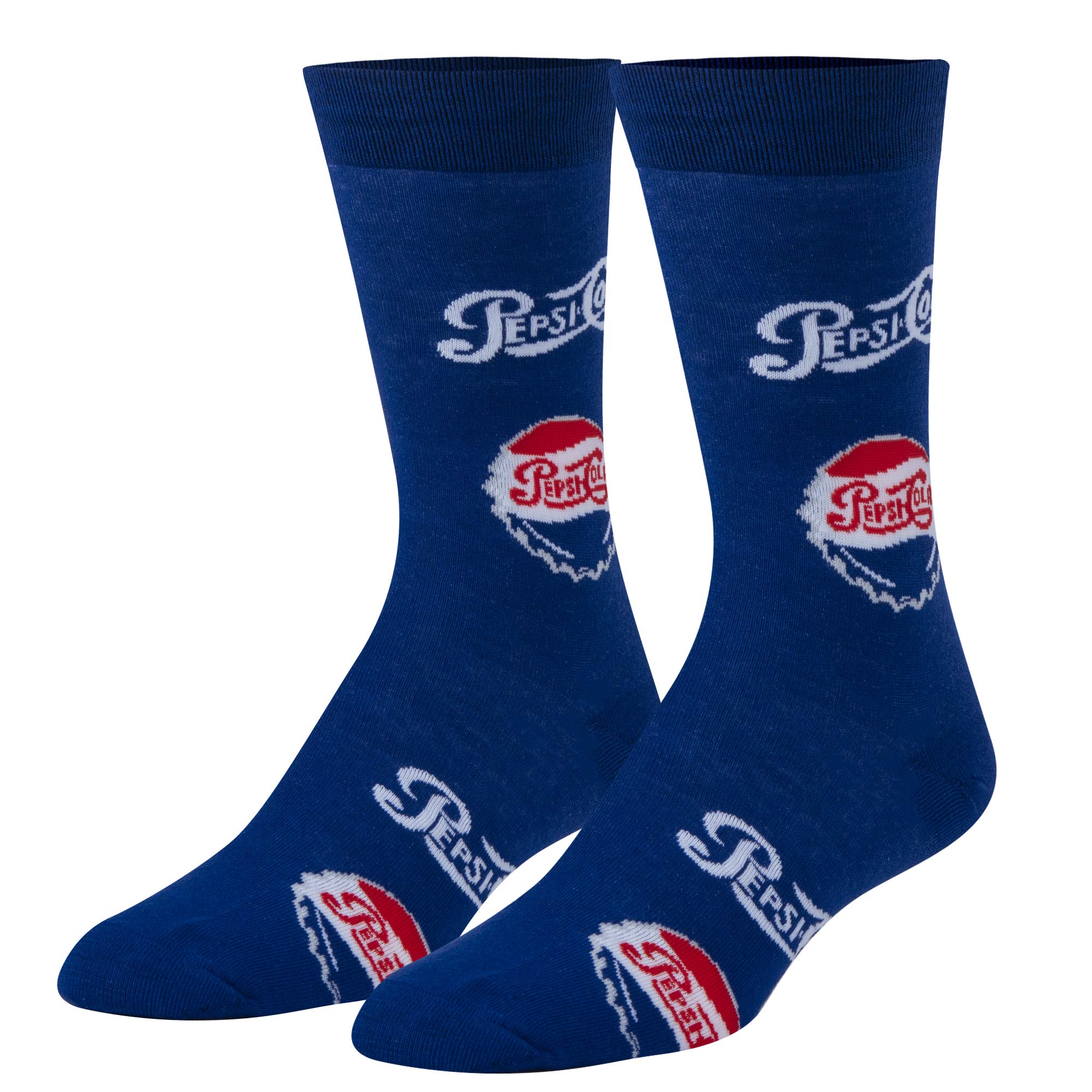 Crazy Socks – Pepsi Cola Logo Crew Socks – Official Licensed Blue Novelty Unisex Socks – Medium Size – Fun Gift for Soda Fans – Comfortable Daily Wear