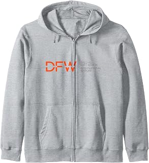 Dallas Fort Worth DFW Zip Hoodie