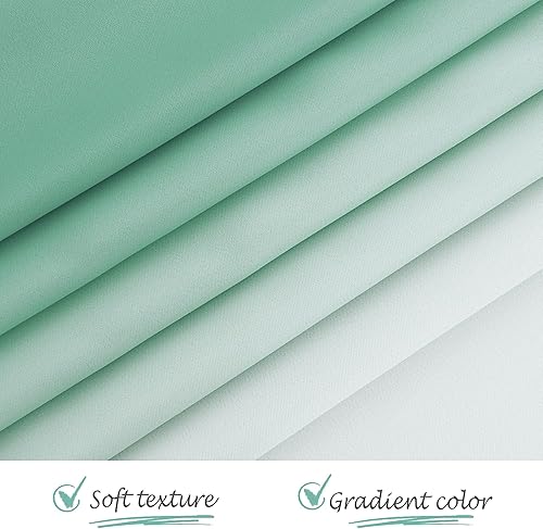 Miniatura 7 de PONY DANCE Cortinas de dormitorio de 84 pulgadas de largo, paneles degradados de doble capa con superposición transparente blanca, decoración de