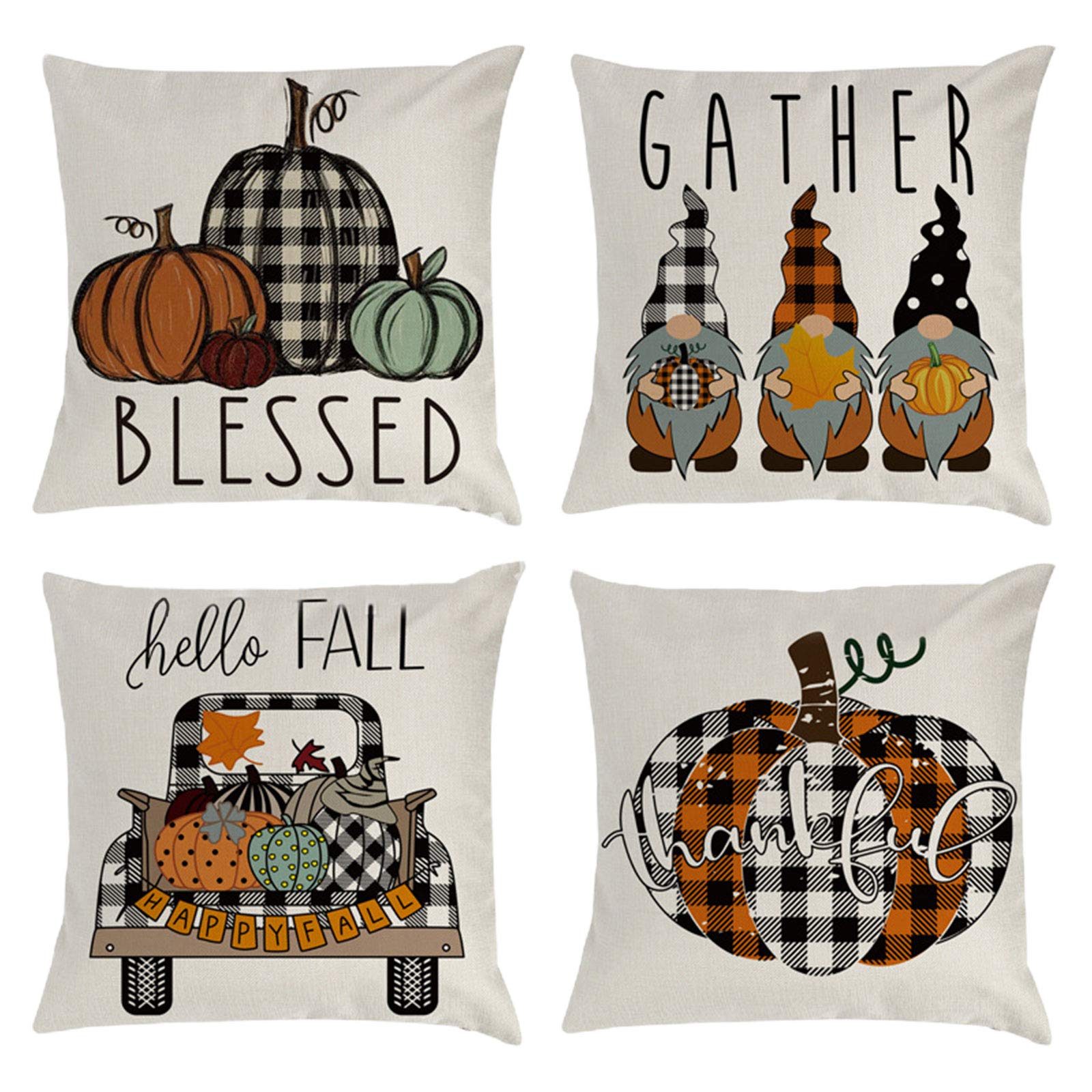 Housses de coussin d'automne style ferme pour votre décoration de terrasse
