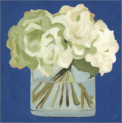 Miniatura 2 de Trademark Fine Art, Hortensias blancas 24x24 II de Emma Scarvey