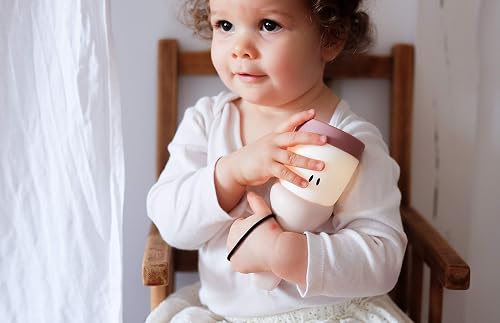 Béaba - Night Light for Baby and Kid - Rechargeable - Cordless & Portable - Soft Light - Ergonomic: Hooks onto Handles and Crib Bars - 90hrs Battery life - Turns into a Torch - Pink - 2