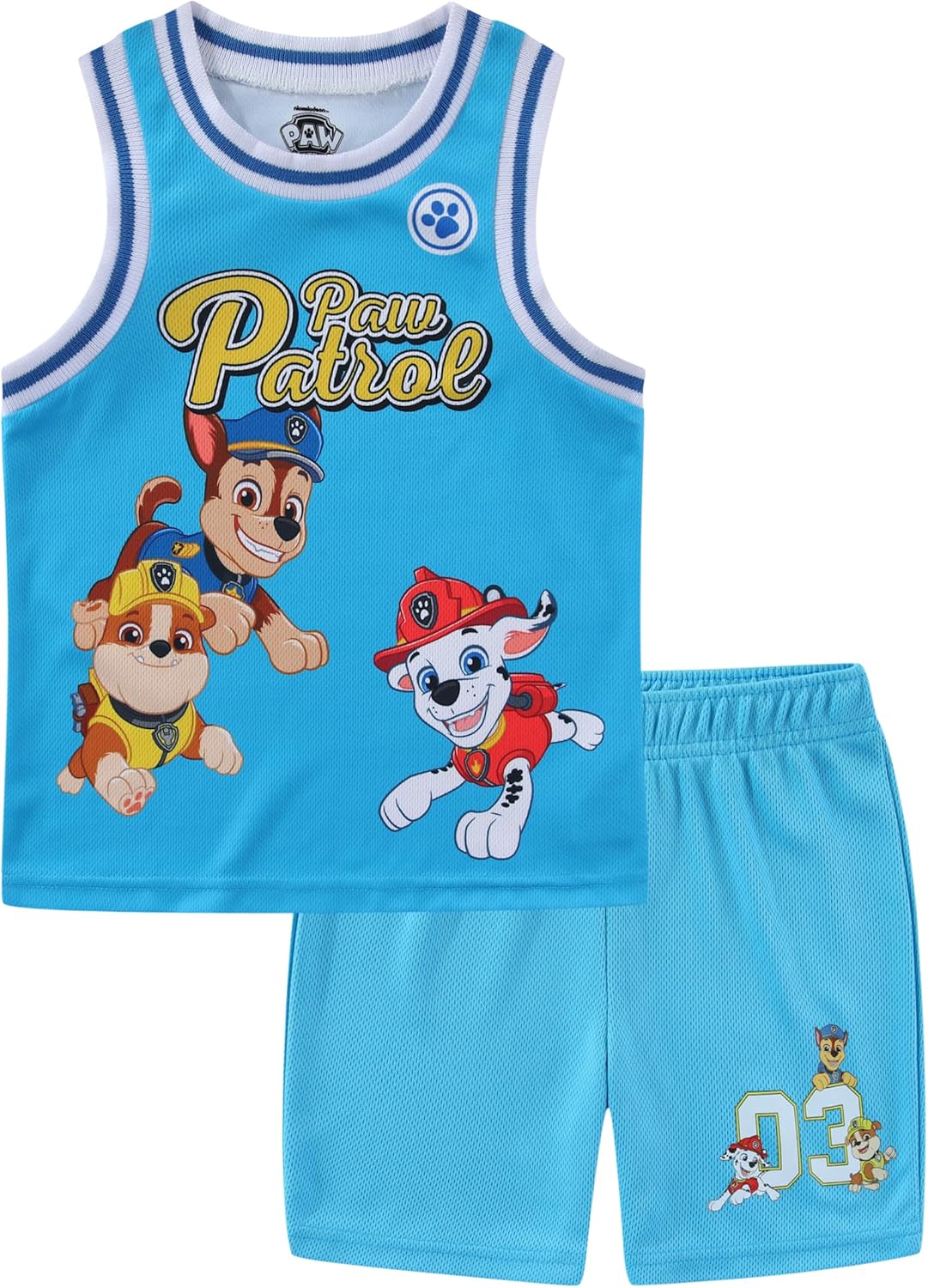 Paw Patrol Boys Tank Top and Mesh Short Set for Toddler to Big Kids