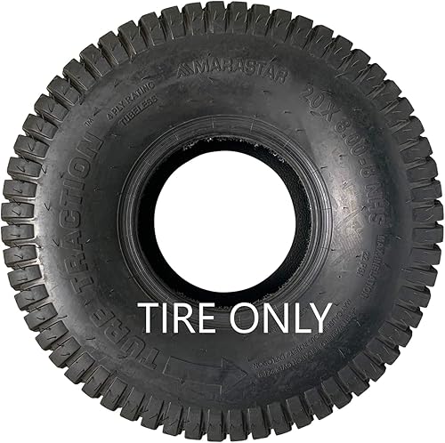 Miniatura 4 de Marastar 20808-TO Neumático sin cámara 20x8.00-8 solo neumático, neumático de repuesto para cortacésped, banda de rodadura de tracción de césped