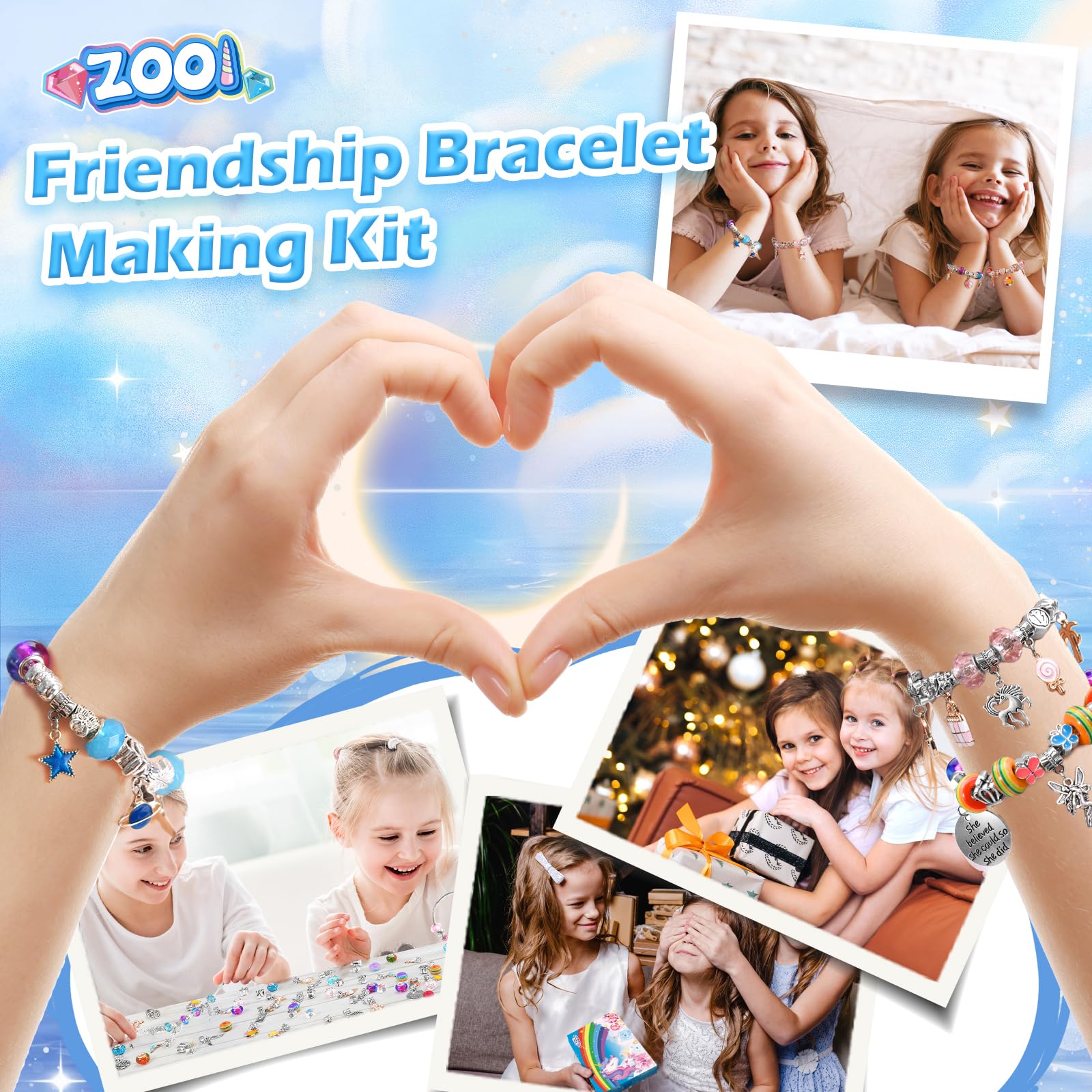 ZOOI Kit per Braccialetti, Gioielli Fai da Te, Idee Regalo Originali Bambina, Ragazza 4-13 Anni per Natale, Compleanno