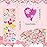 UPINS Valentine Stickers, 14 Sheets Over 500pcs Heart Stickers for Kids, Cute Puffy Colorful 3D Valentine\'s Day Crafts, Party Games