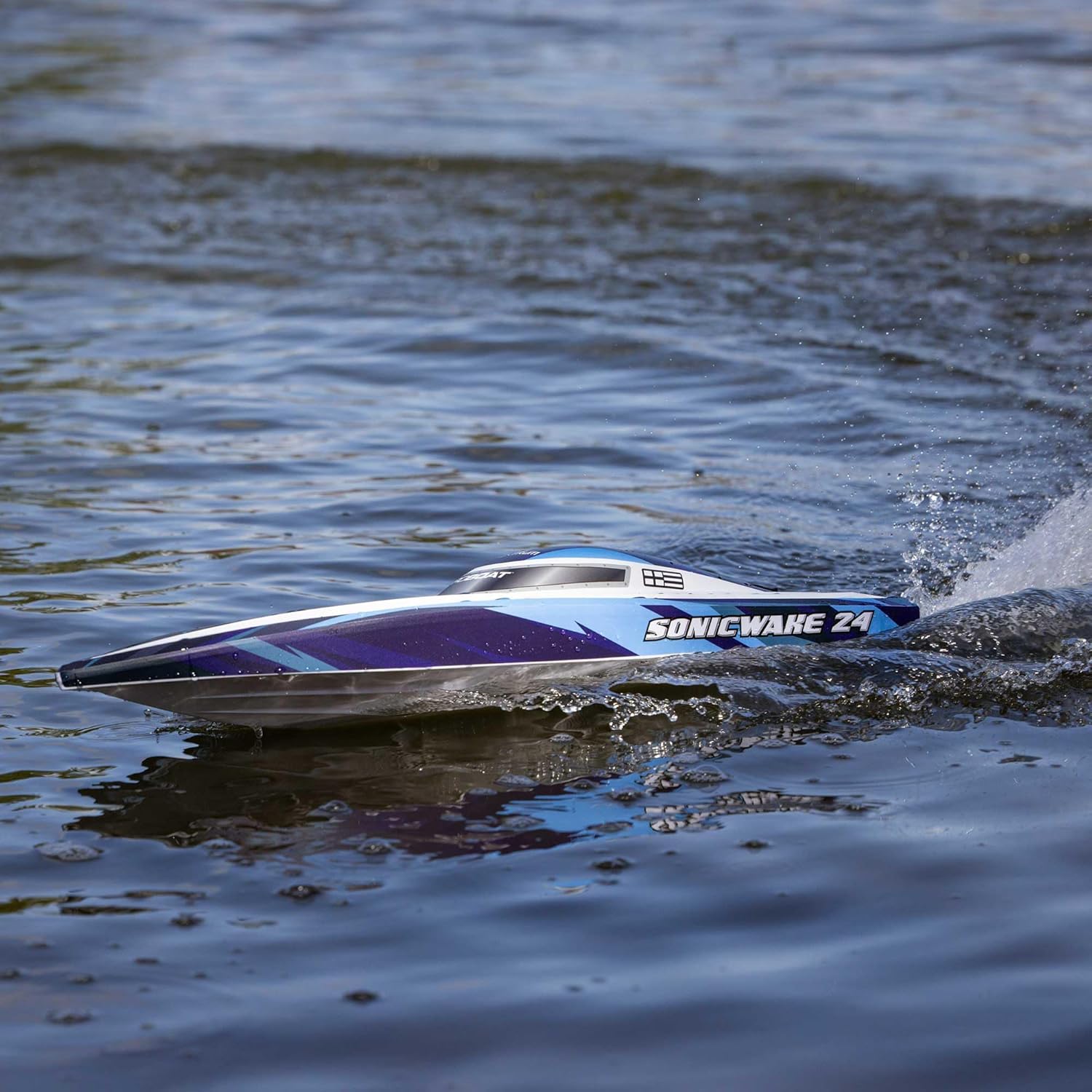 Pro Boat Sonicwake 24" Self-Righting Brushless Deep-V RTR Battery & Charger Included Blue PRB-1992T2