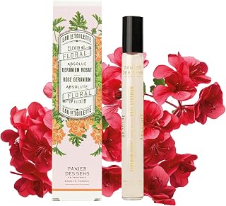 Panier des Sens - Roll-on Eau de Toilette para Mujer – Rosa Geranio - Perfume para el Cuerpo - Fragancia Floral - Eau de Parfum con Absolutos de Perfume – Roll-on 10ml