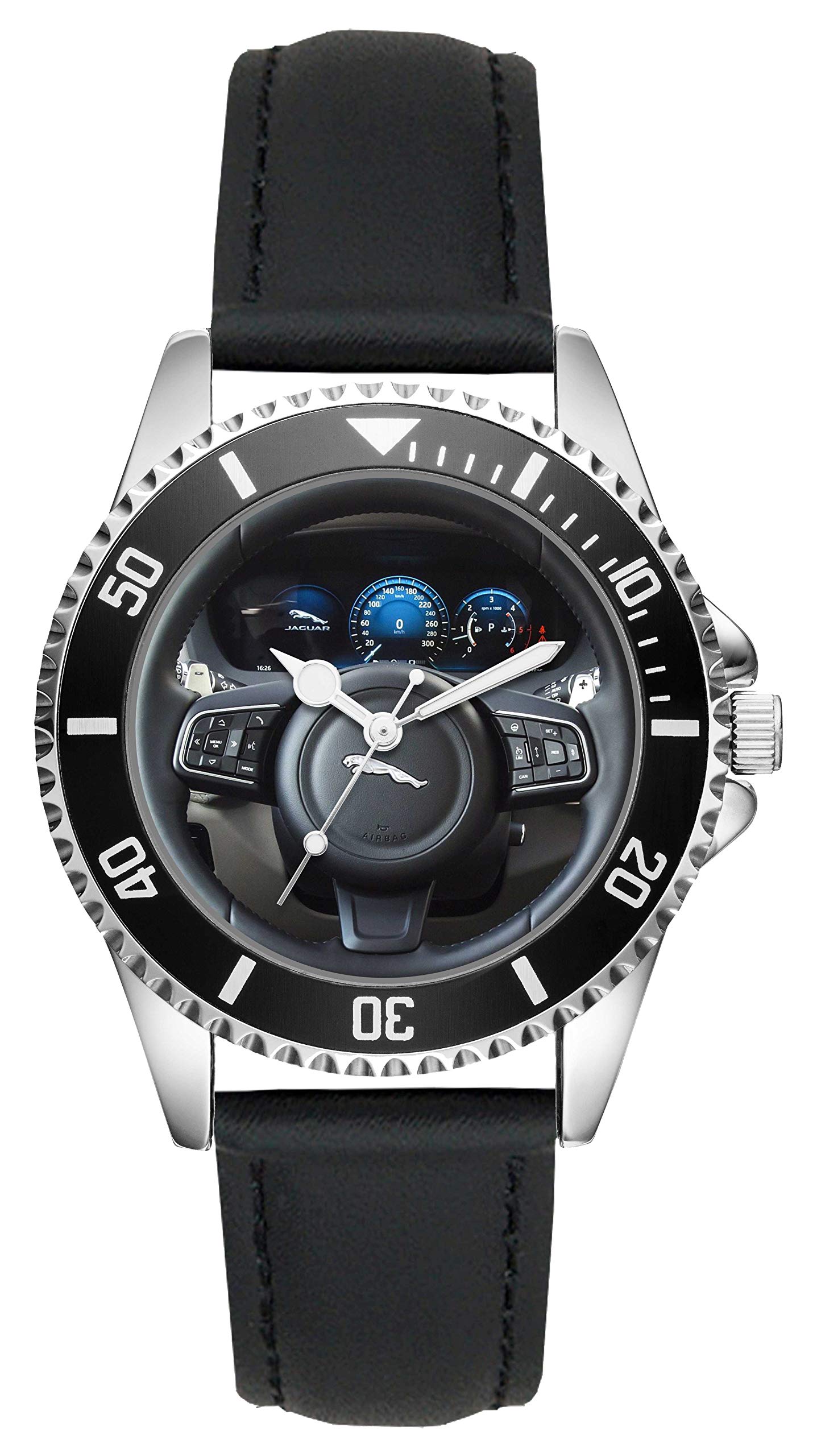 KIESENBERG Orologio Uomo Alfa Romeo 147 - Quadrante Cockpit Quarzo Pelle - 5