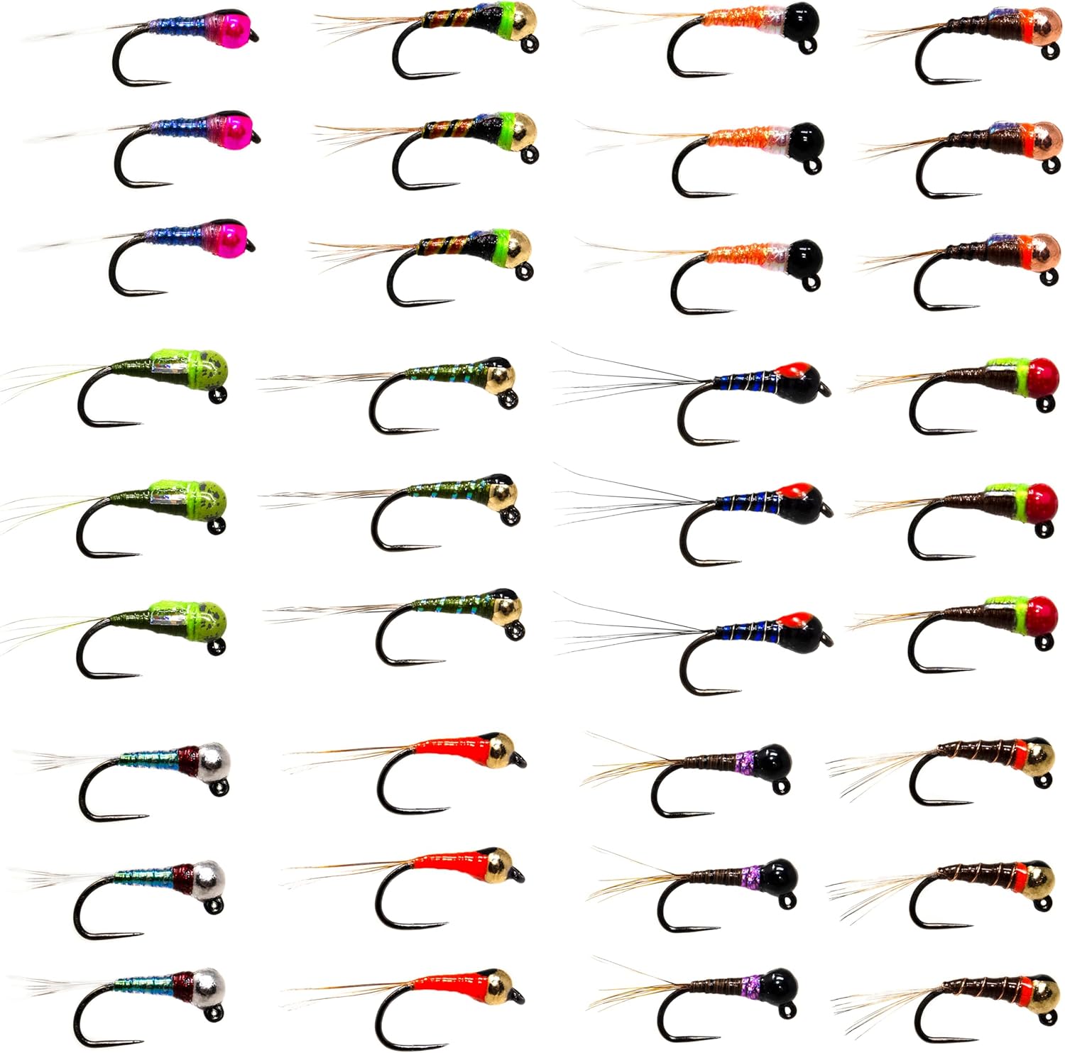 Outdoor Planet Premium Fly Fishing Flies Kit Fly Assortment Trout Bass Fishing | Dry Flies, Wet Flies, Nymphs, Hopper, Caddis, Worm | Trout, Bass, Steelhead Fishing