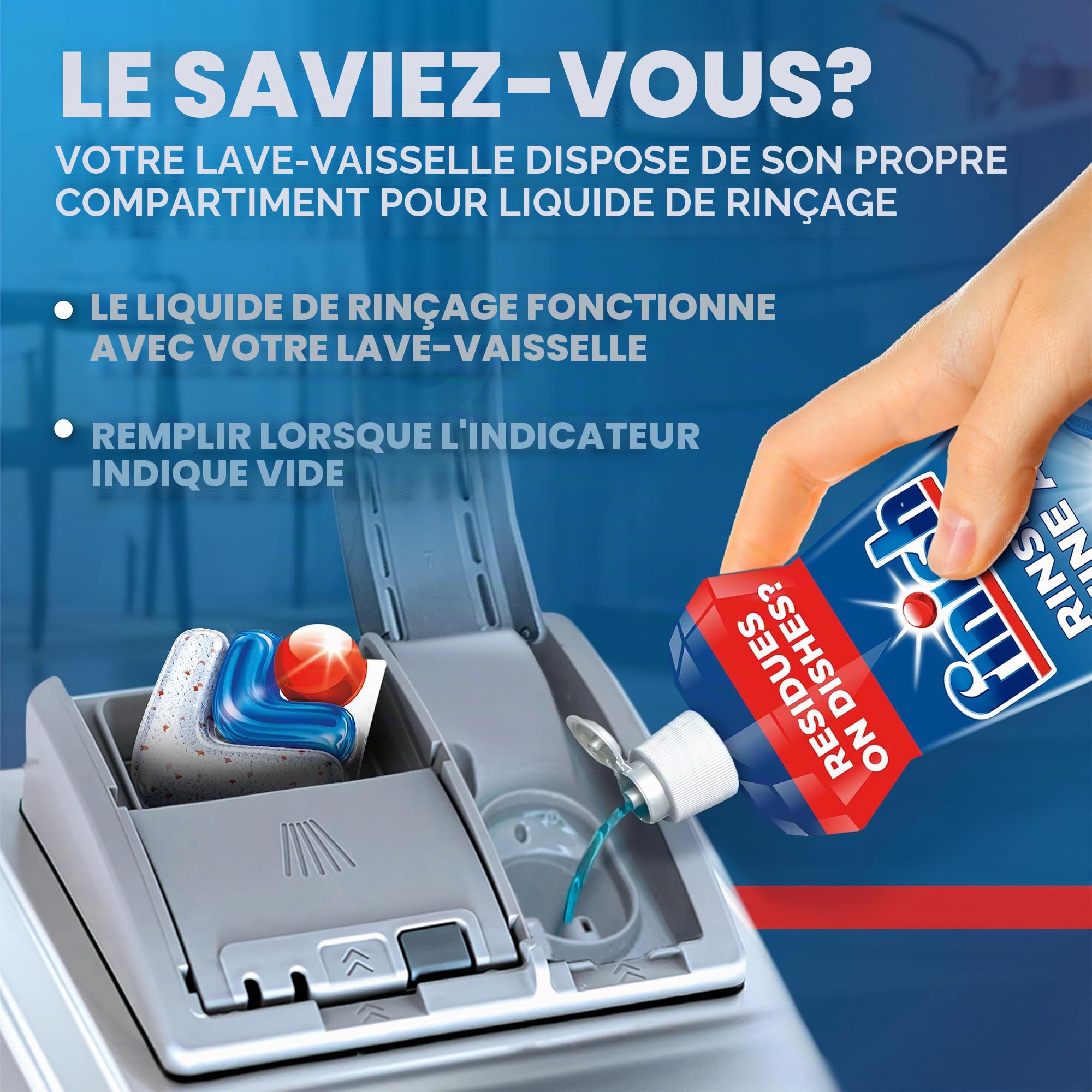 Finish liquide de rinçage normal pour lave-vaisselle Normal 800 ml (Pack of 3)