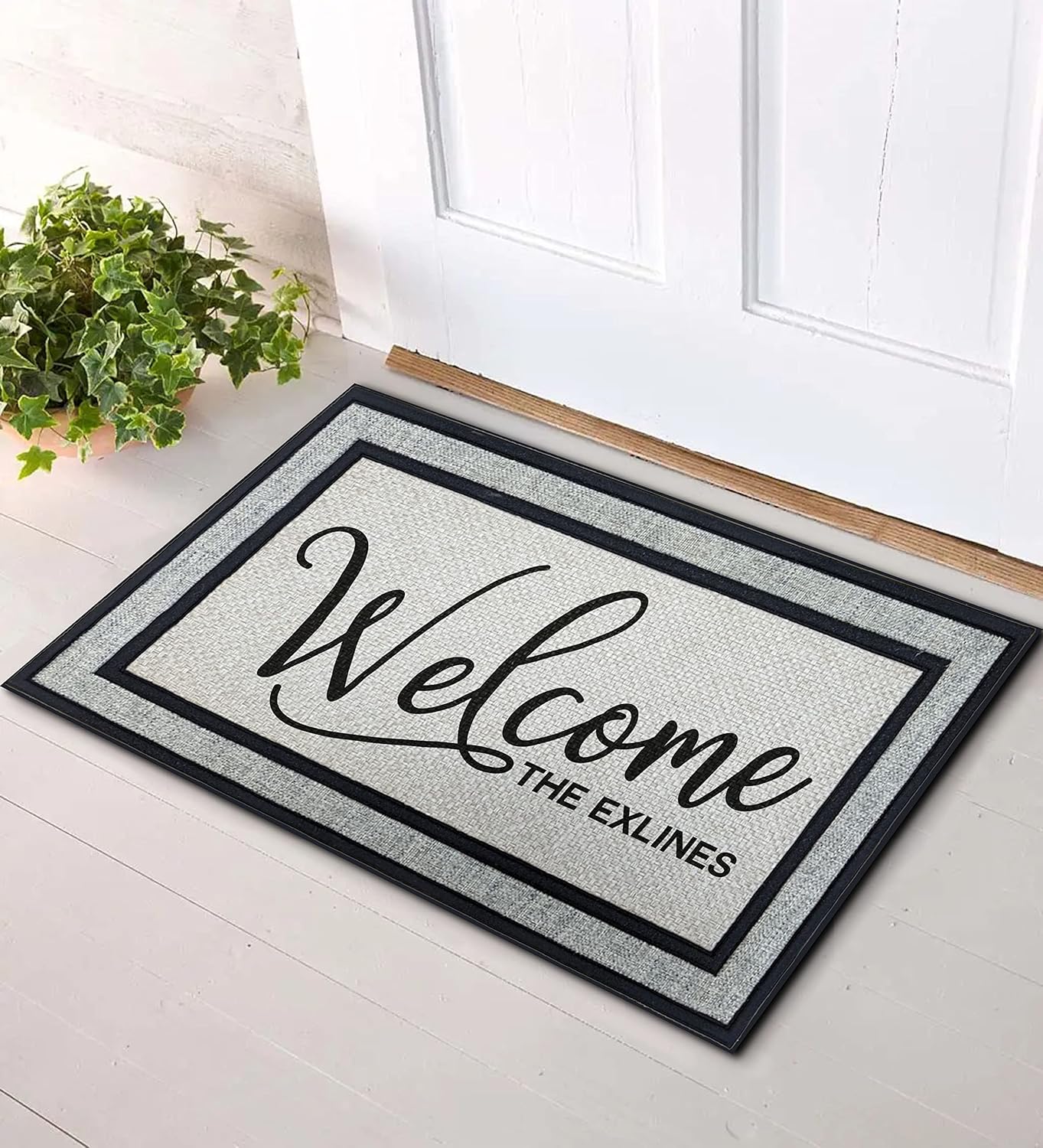 MRC Wood Products Personalized Monogram 18"x 30" Custom Doormat Door Mat for Front Door