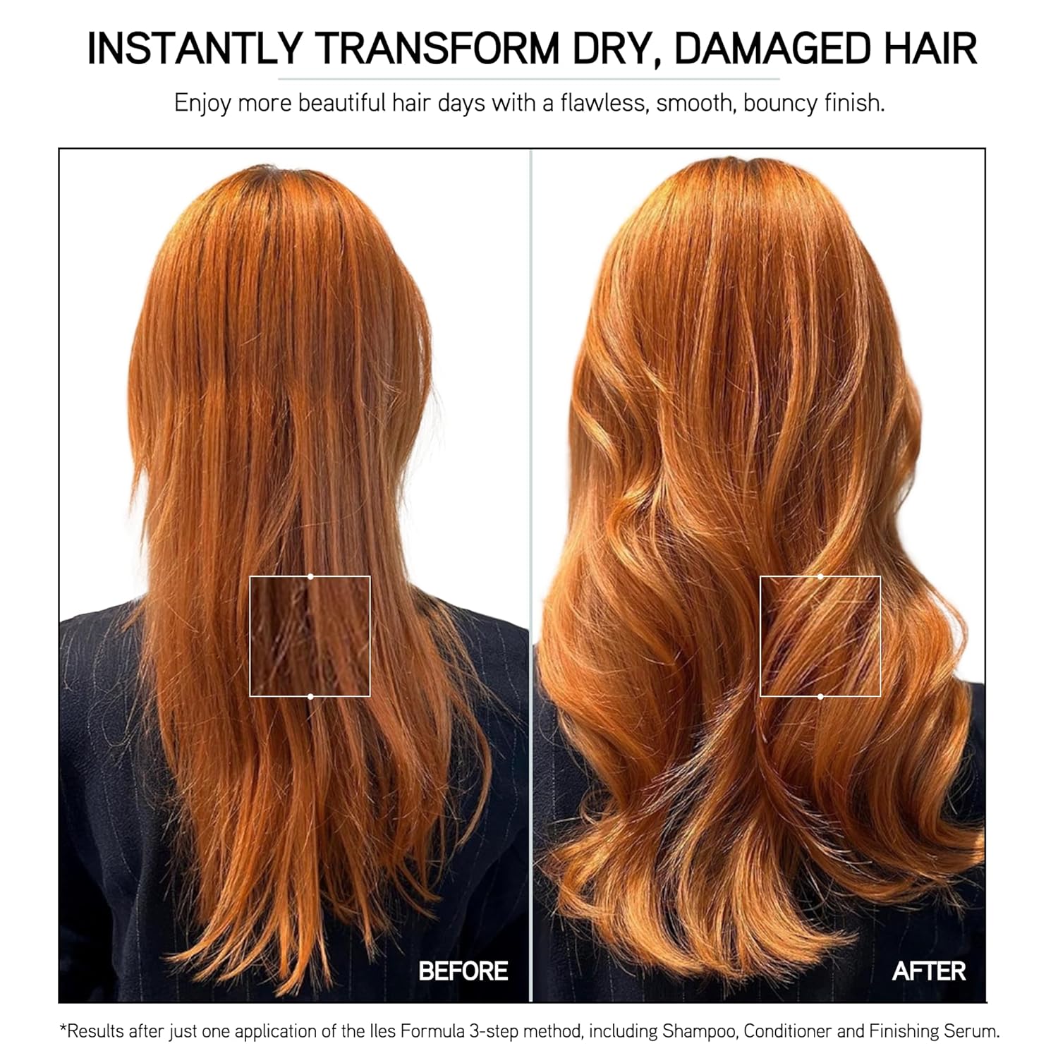 ILES FORMULA Weightless Styling Cream & Finishing Serum with Heat Protection, Non-Greasy Hair Repair Treatment for Damaged Hair, Anti-Frizz Blow Dry Product with Silk Extract & Macroloba Seed (200mL) - Image 3