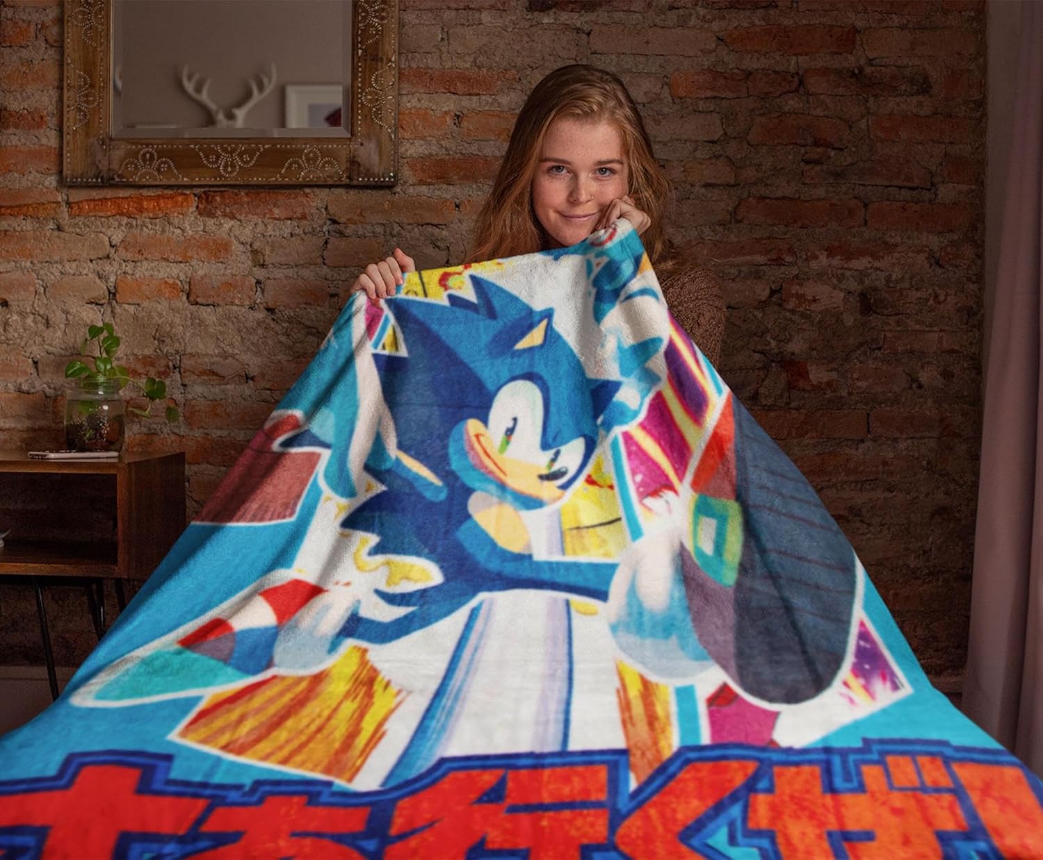 JUST FUNKY Sonic The Hedgehog Merch | Sonic The Hedgehog Fleece Throw Blanket & Vanilla Air Freshener Gift Set | Sonic and Tails Throw Blanket | 45 x 60 Inches | Officially Licensed Product - Image 8