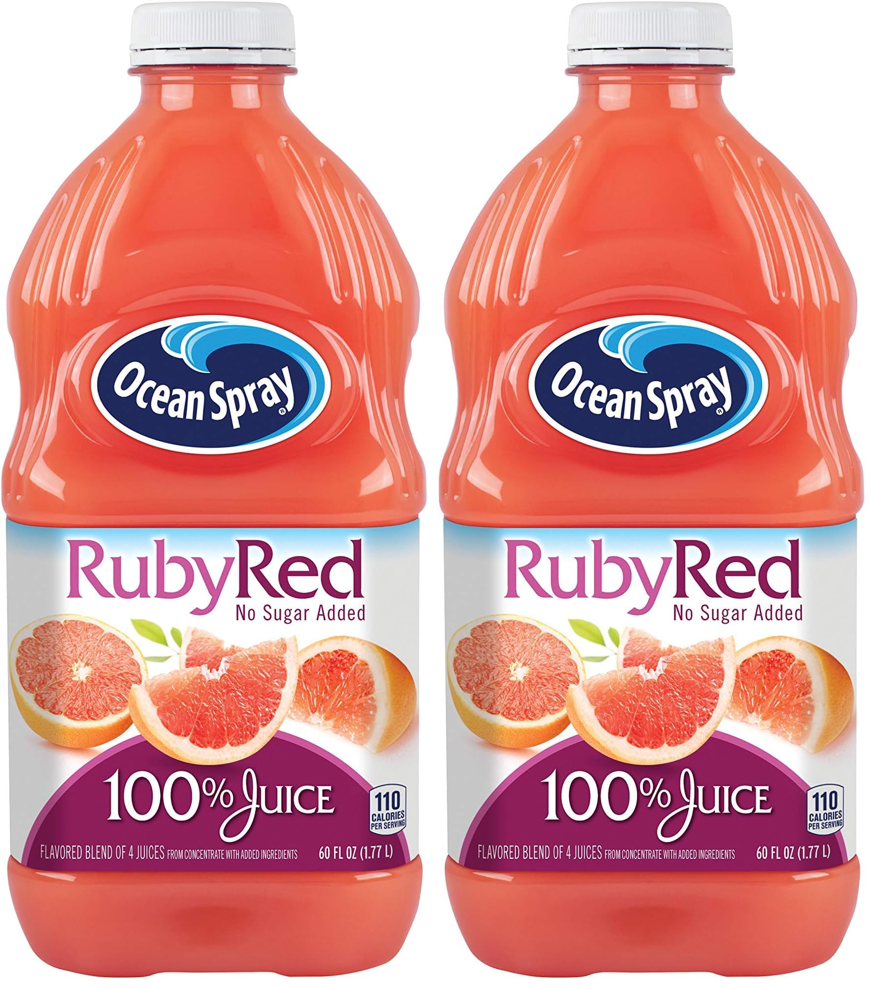 Ocean Spray100% Juice, Ruby Red Grapefruit, 60 Ounce Bottle (Pack of 2)