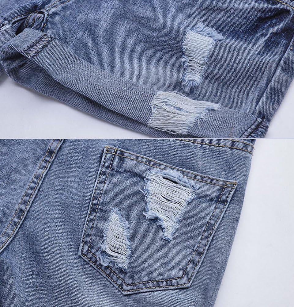 AvaCostume Womens Wash Jumper Denim Overall Shorts