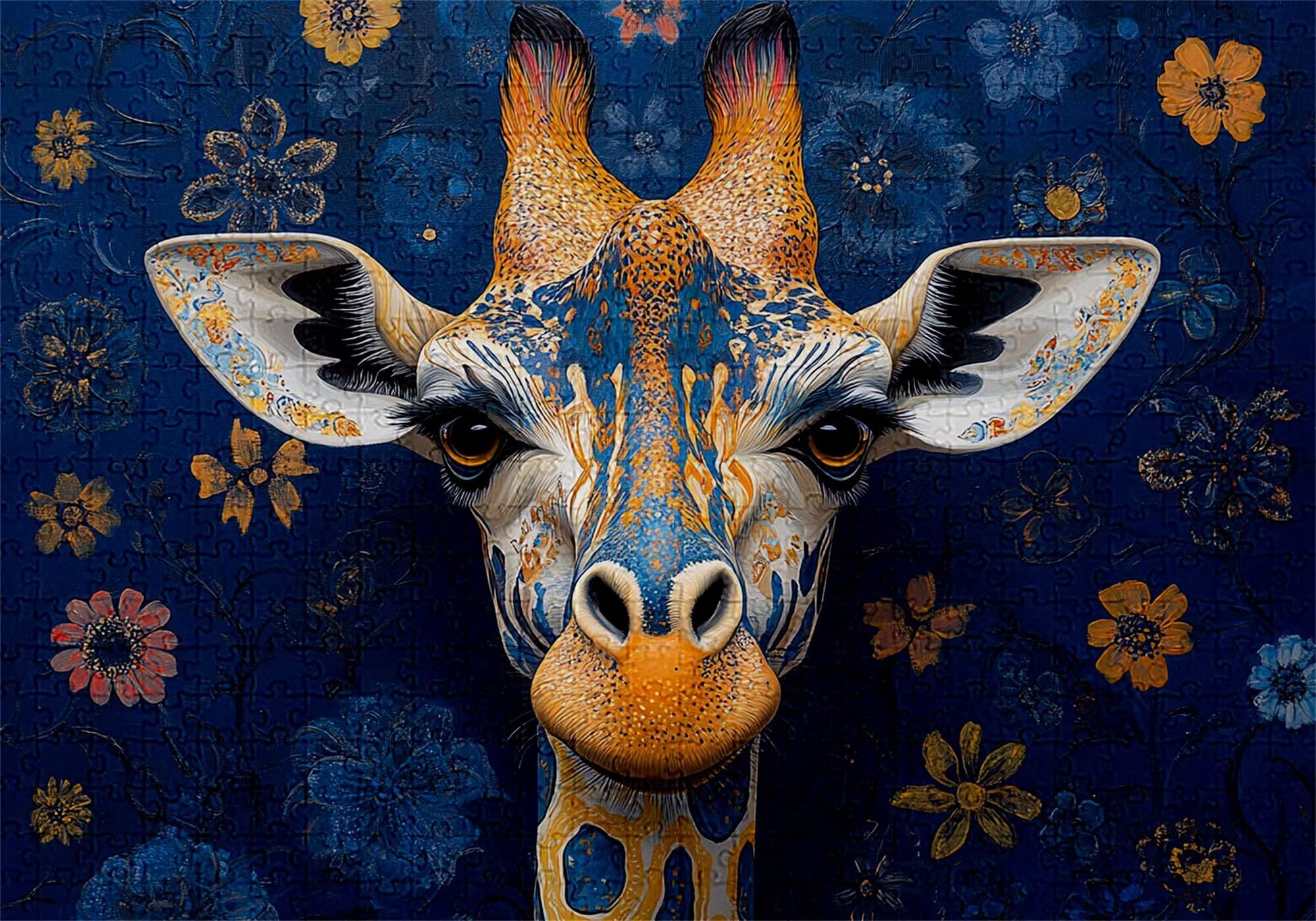 Puzzle 4000 elementów puzzle dla dorosłych żyrafa 141 x 87 cm unikalne rzemiosło klasyczne 3D drewniana układanka do rodzinnych gier aktywnych, układanka zrób to sam do dekoracji ścian domu, prezenty