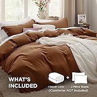 Vista 174 de Bedsure - Juego de ropa de cama de 2 piezas con 1 funda de edredón y 1 funda de almohada, extrasuave, prelavado, con cremallera, sin edredón