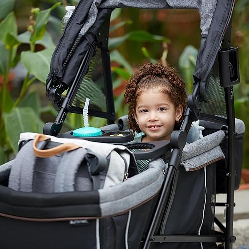 Miniatura 7 de Summer Infant 3Dlite Wagon Convenience - Cochecito ligero para bebés, tiene capacidad para hasta 50 libras y tiene capacidad para 2 niños, negro/gris