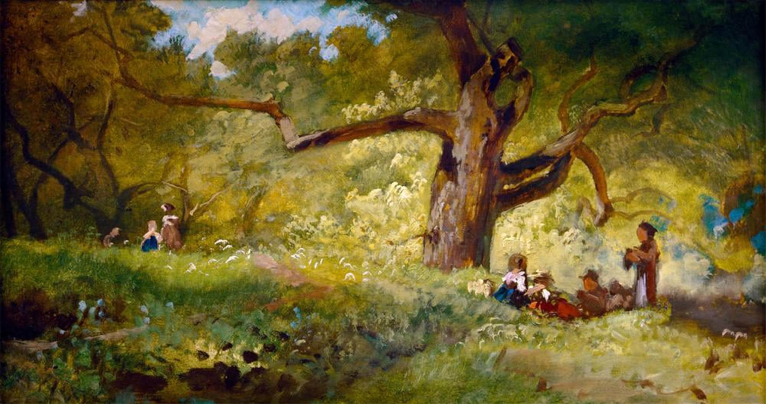 ARTXLXXBN Famous Painting Canvas Artwork Graffiti Print In the forest by Carl Spitzweg Portrait Canvas Image for Home Decor 60x90cm