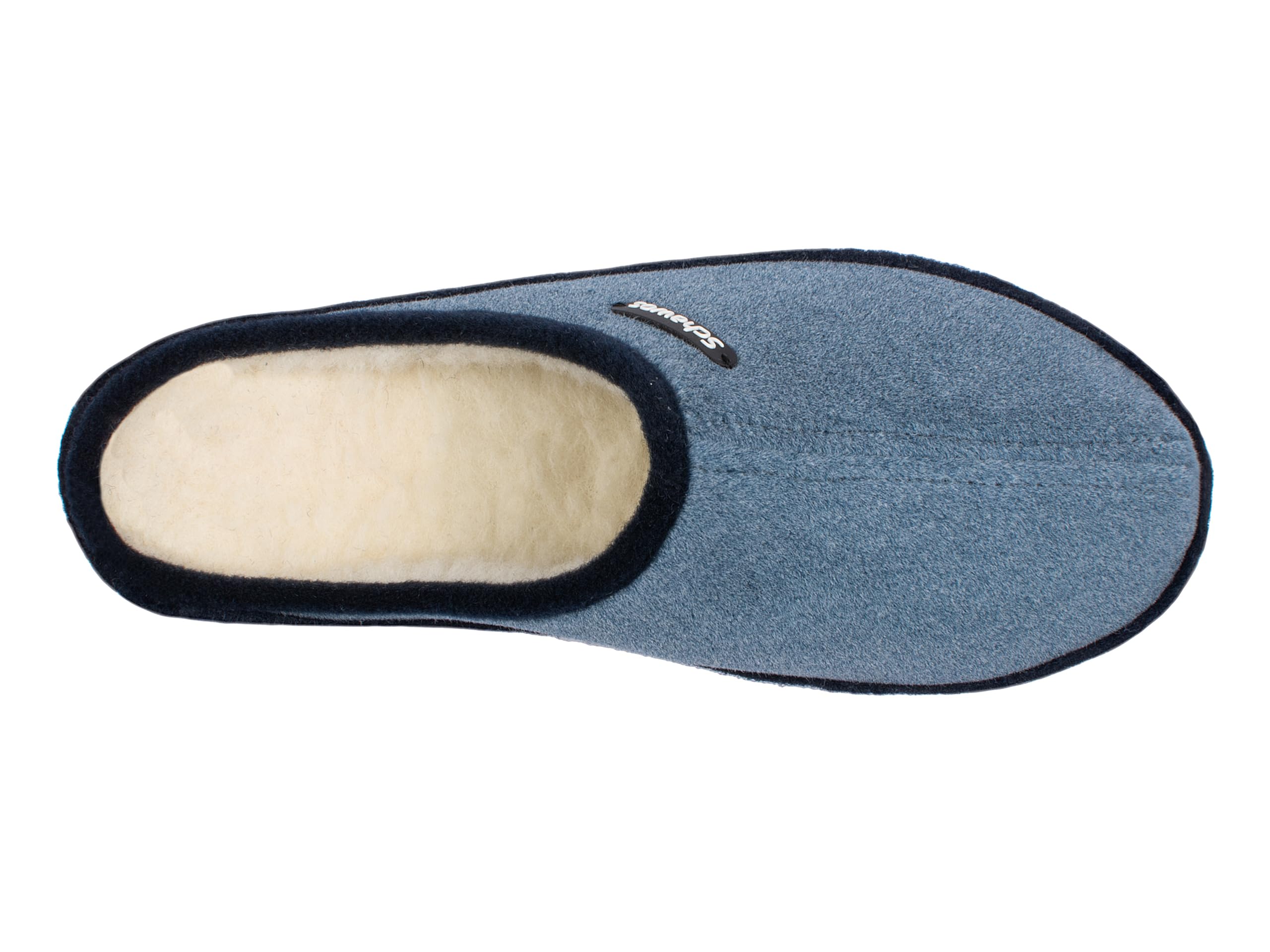 SCHAWOS Donna Ciabatta Feltro Lisa – Pantofole in lana con plantare anatomico e suola silenziosa