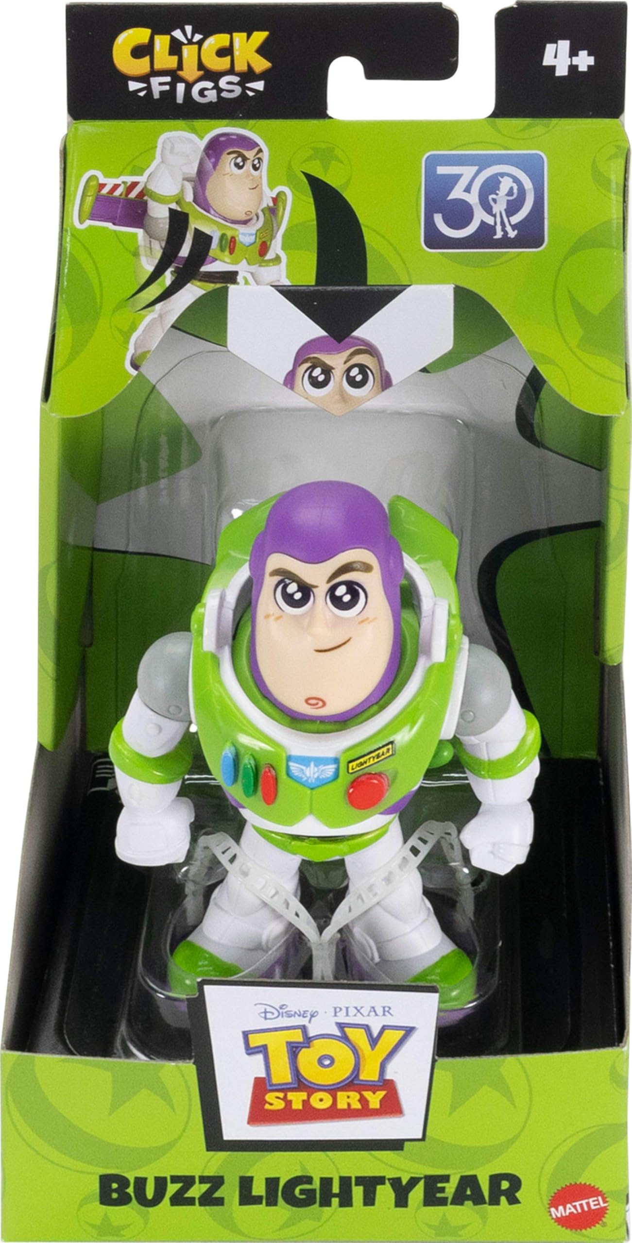 Buzz Lightyear, Toy Story Click Figs Action Toy with Pop-Up Move