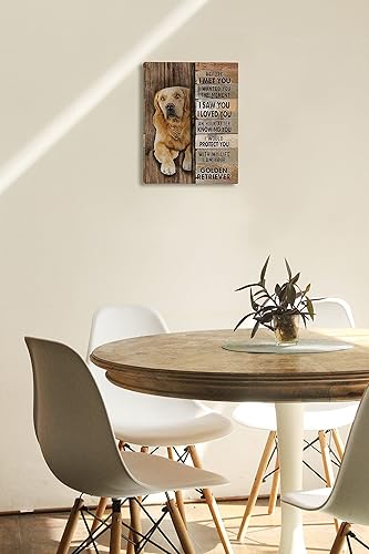Miniatura 4 de Tizzer Lienzo decorativo para pared con texto en inglés "I Am Your Golden Retriever", bonito póster de Golden Retriever de 11 x 14 pulgadas,