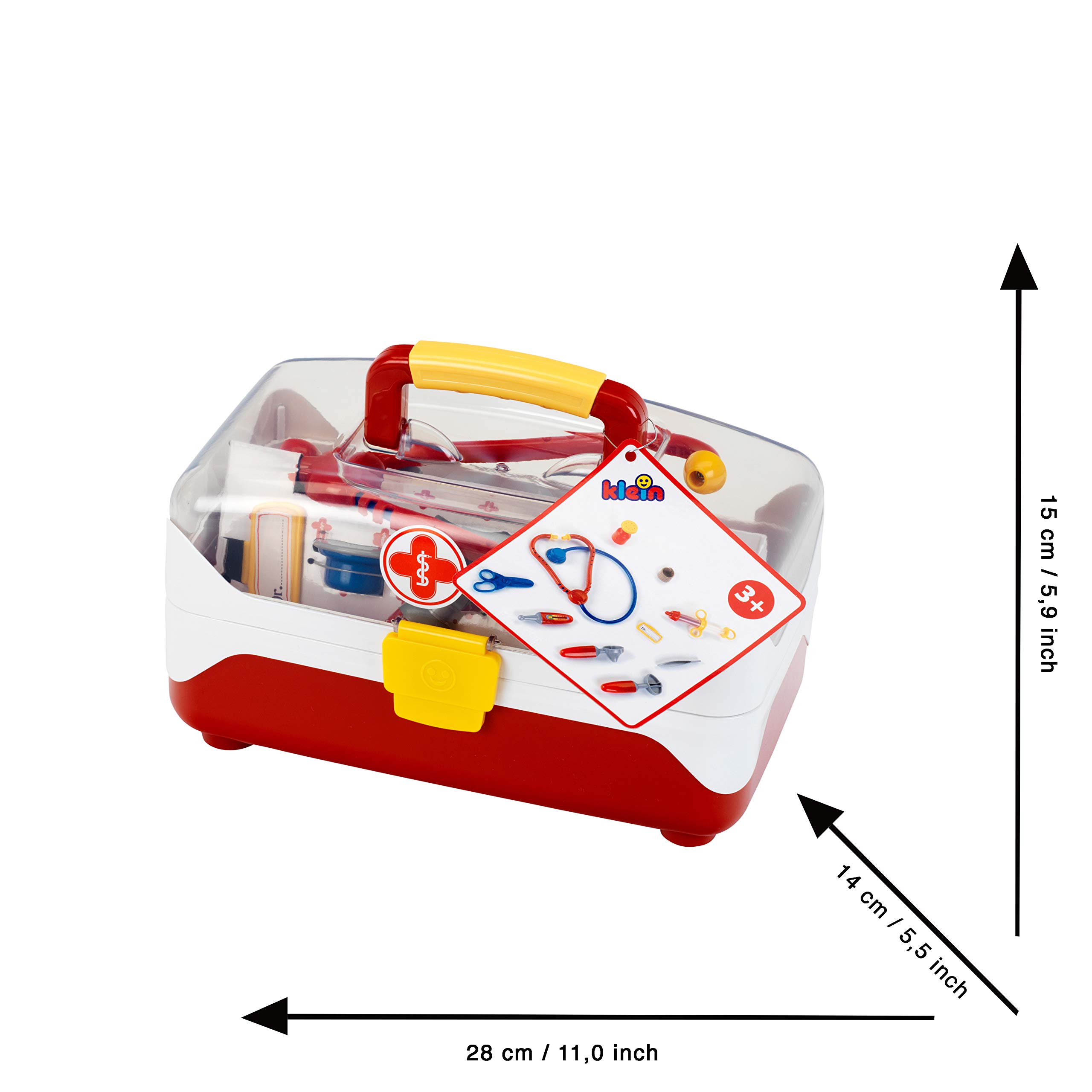 Theo Klein 4685 Doctor's Case , big , Suitcase with lots of instruments , Including Stethoscope , syringe , Thermometer and many more , Toys for Children Aged 3 and over