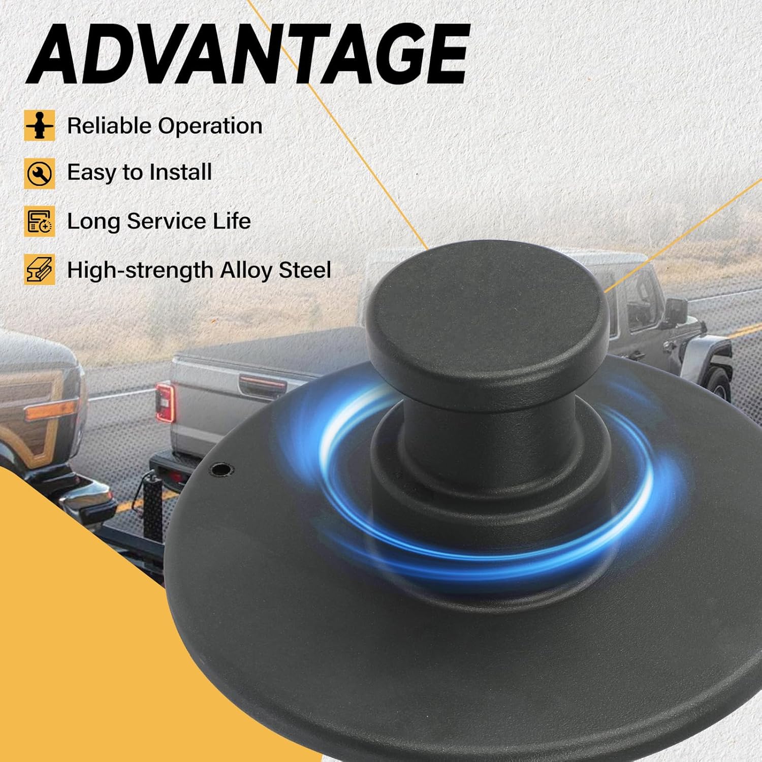 Gooseneck Ball Adapter for Tractor or Trailer Fifth Wheel 2-5/16”Fifth-Wheel Ball Hitch, Gooseneck to Kingping Ball Adapter w/ 30,000lbs # 2085295, BEC392, SUVC392, EWC392