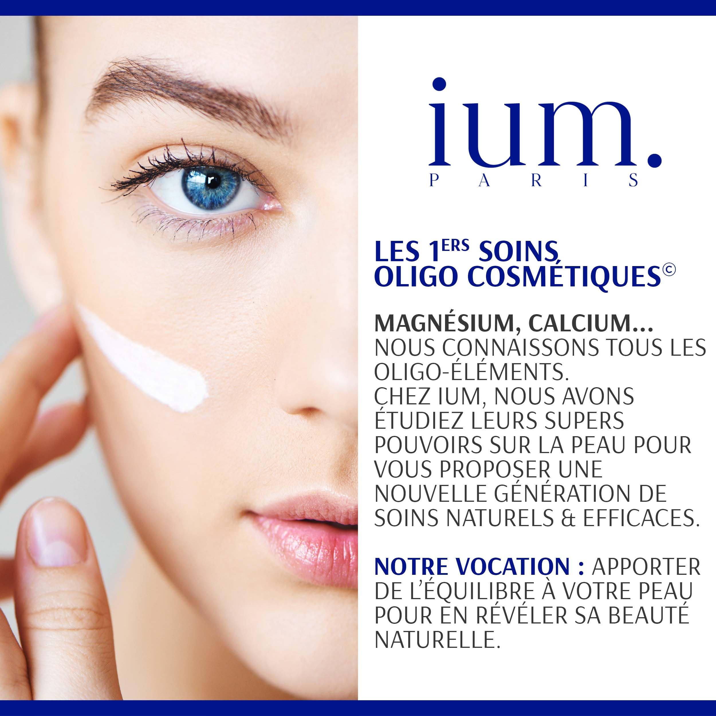 Crème Visage Anti-Âge Bio | Hydrate, Repulpe & Illumine | Calcium & Néroli | Fermeté Visible en 28 Jours | 50ml Pompe | IUM Paris