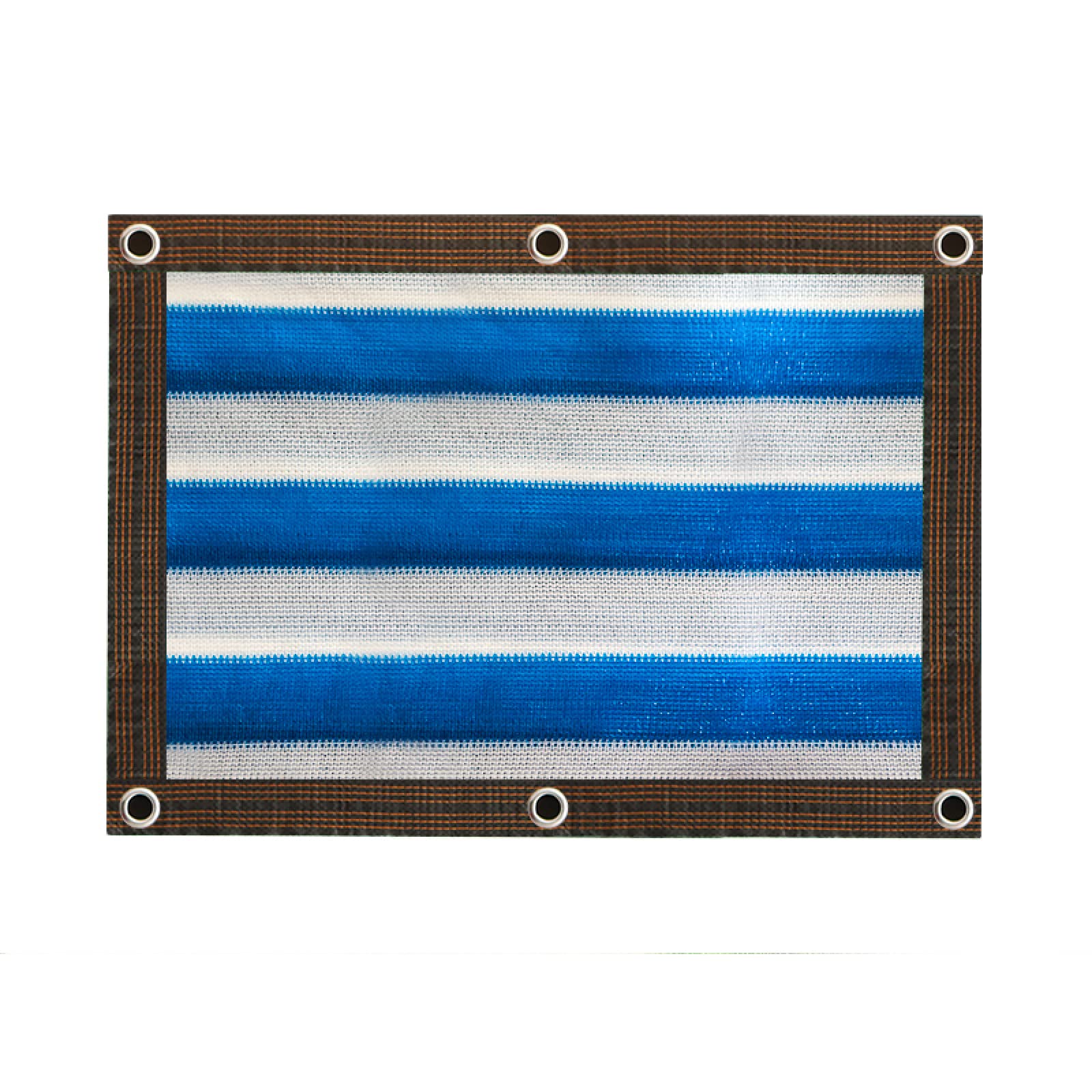 - 7 x 14 m giardino ombra balcone bianco e blu protezione UV baldacchino esterno per patio recinzione e protezione solare