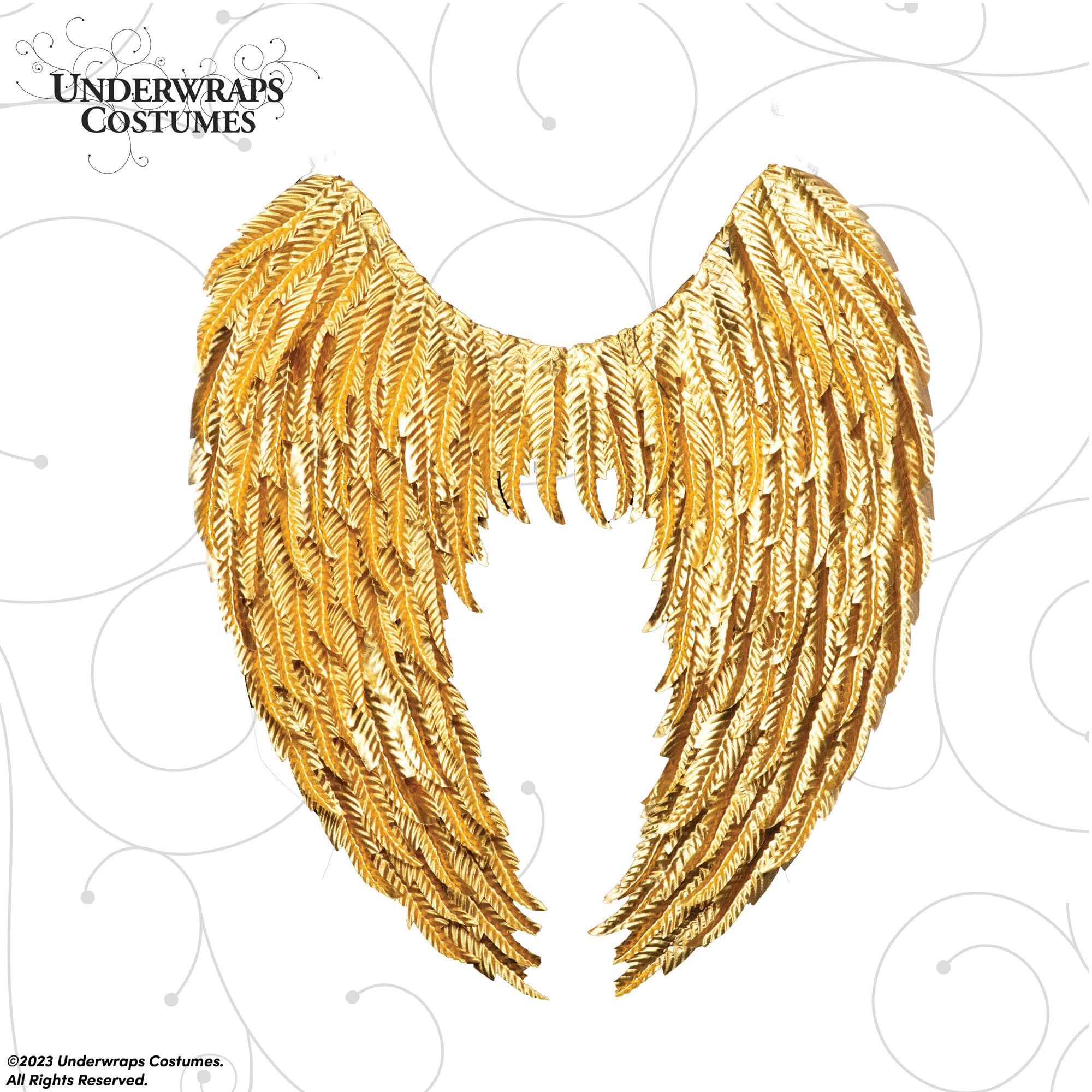 Gold Foil Wings - Adult Halloween Costumes, Women Angel Wings for Girls, Small Golden Angel Wings, Kids Costume, Cosplay Party Accessories