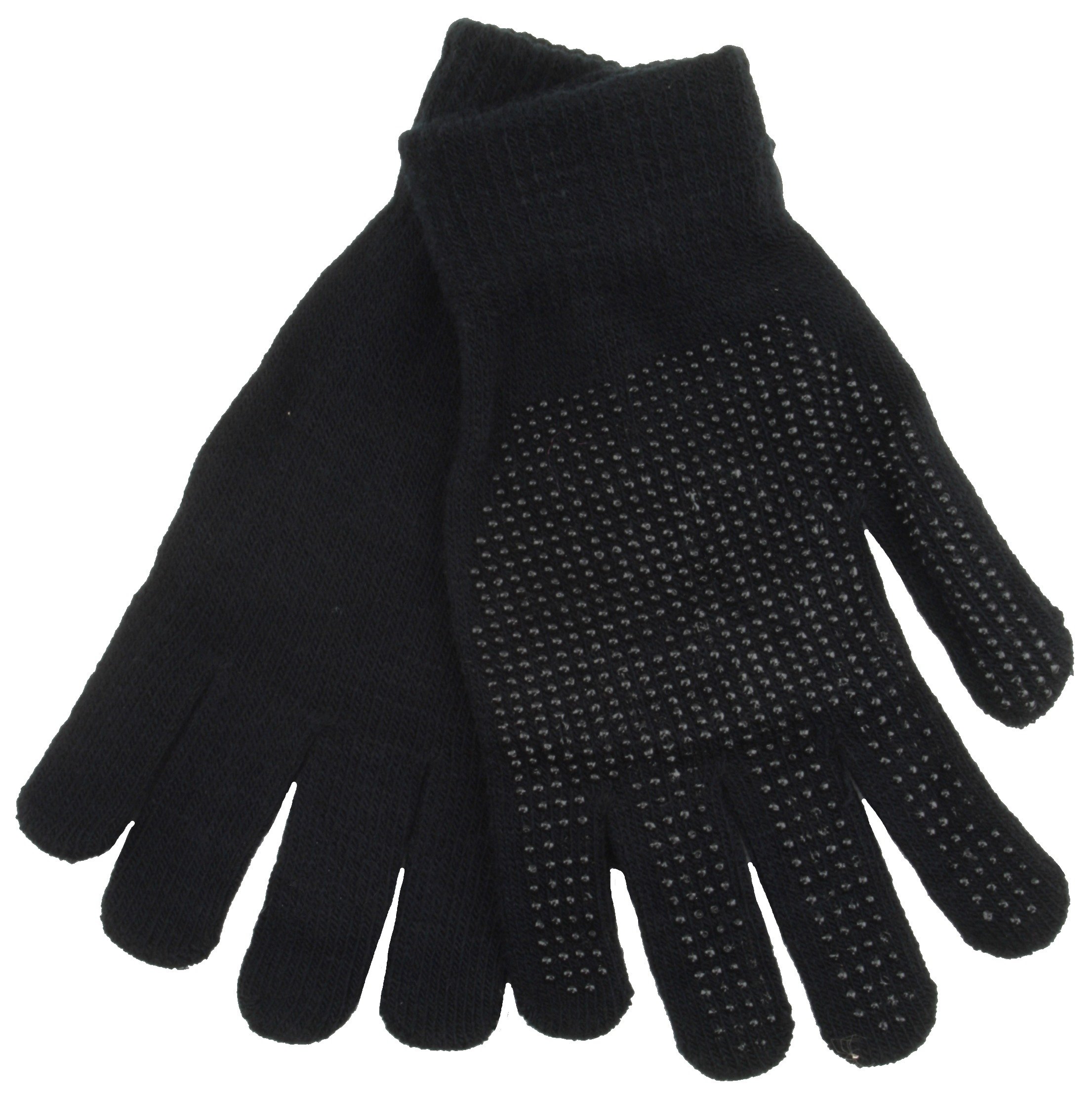 Black Warm Magic Gloves with Palm Grip by RJM GL313