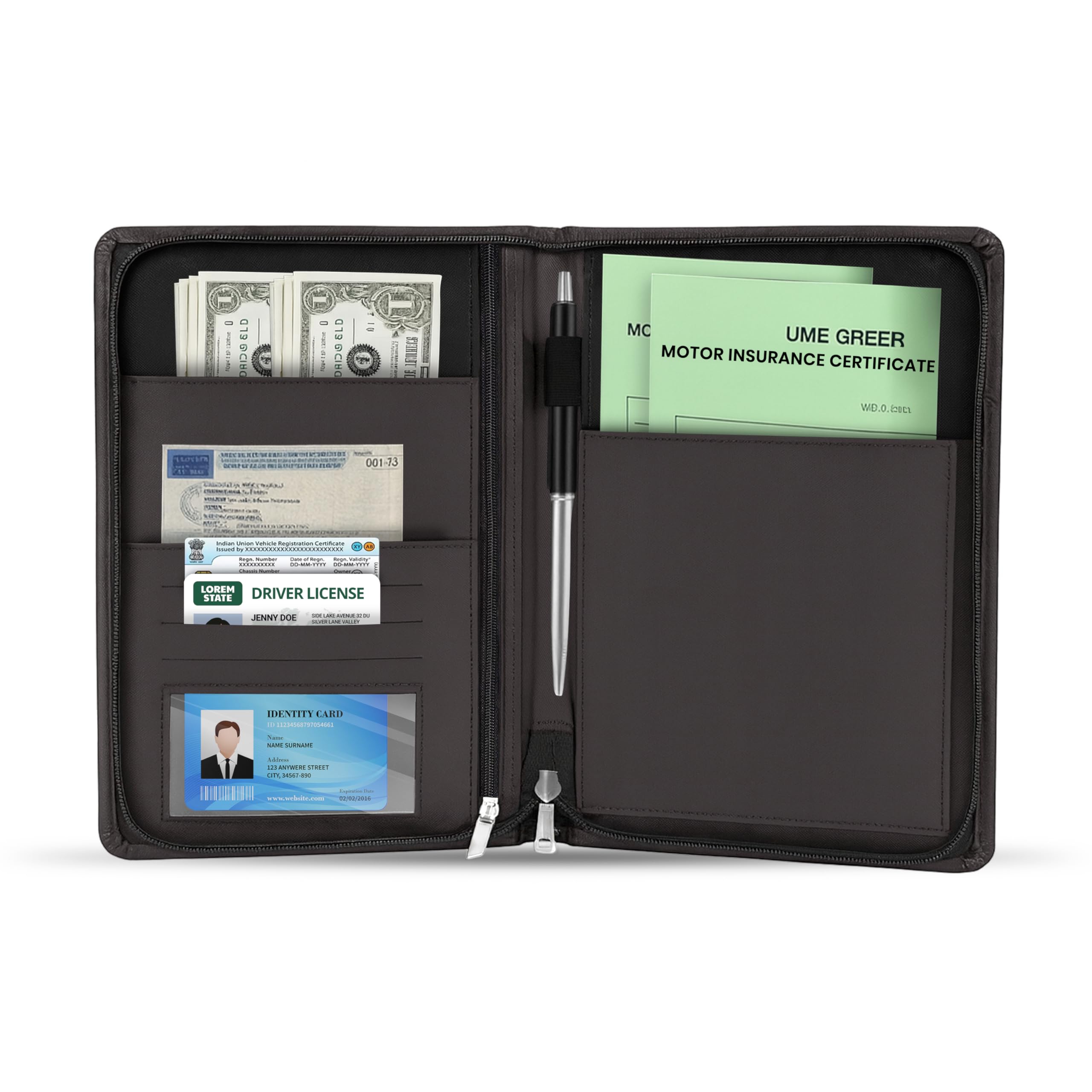 Car Document Holder - PU Leather Organizer -7