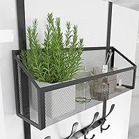 Vista 8 de Organizador de ganchos para colgar sobre la puerta, perchero para colgar sobre la puerta, toallero, organizador de almacenamiento en la parte