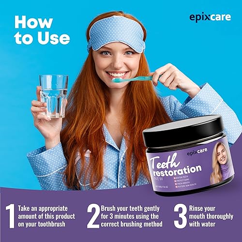 Miniatura 7 de Polvo mineral de restauración de dientes, blanqueamiento dental natural para la salud bucal dental polvo púrpura - eficaz en el fortalecimiento de