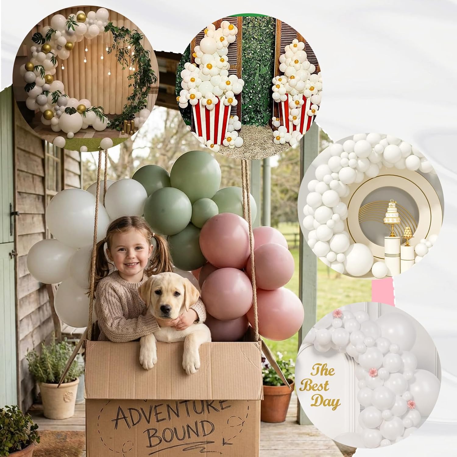 100 Pcs Quick Link Balloons Pearl White Latex Linking Balloons Balloon Wall Arches Chains for Birthday Party Baby Shower Engagement Wedding Anniversary Graduation Arch Christmas Party Decor