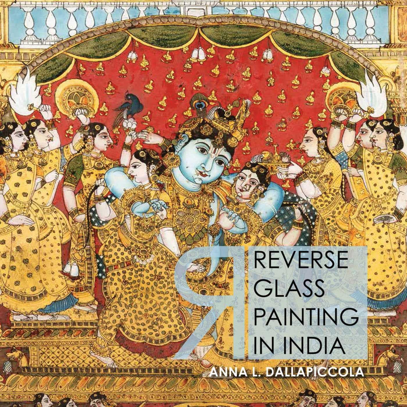Peinture sous verre d'Inde | Tableau indien fait main art traditionnel mural