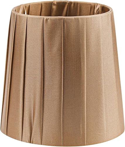 Pantalla de lámpara de tela minimalista, pantalla plisada de tela tipo mesón atornillada E14 para lámpara de mesa, lámpara de pared, sala de estar,