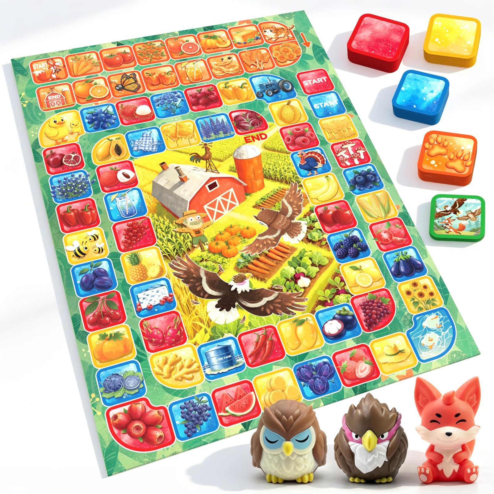 Solalalam Farm Watch Preschool Learning Cooperative Board Games for Kids