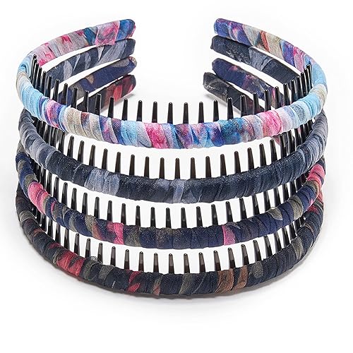 Miniatura 9 de 4 unidades - Diadema multicolor con dientes de resina protectora - Diadema con peine - Accesorios para el cabello por Beauty hair