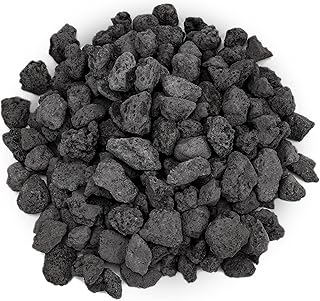 Onlyfire Black Lava Rock 10 Pounds Volcanic Lava Stones for Indoor Outdo...