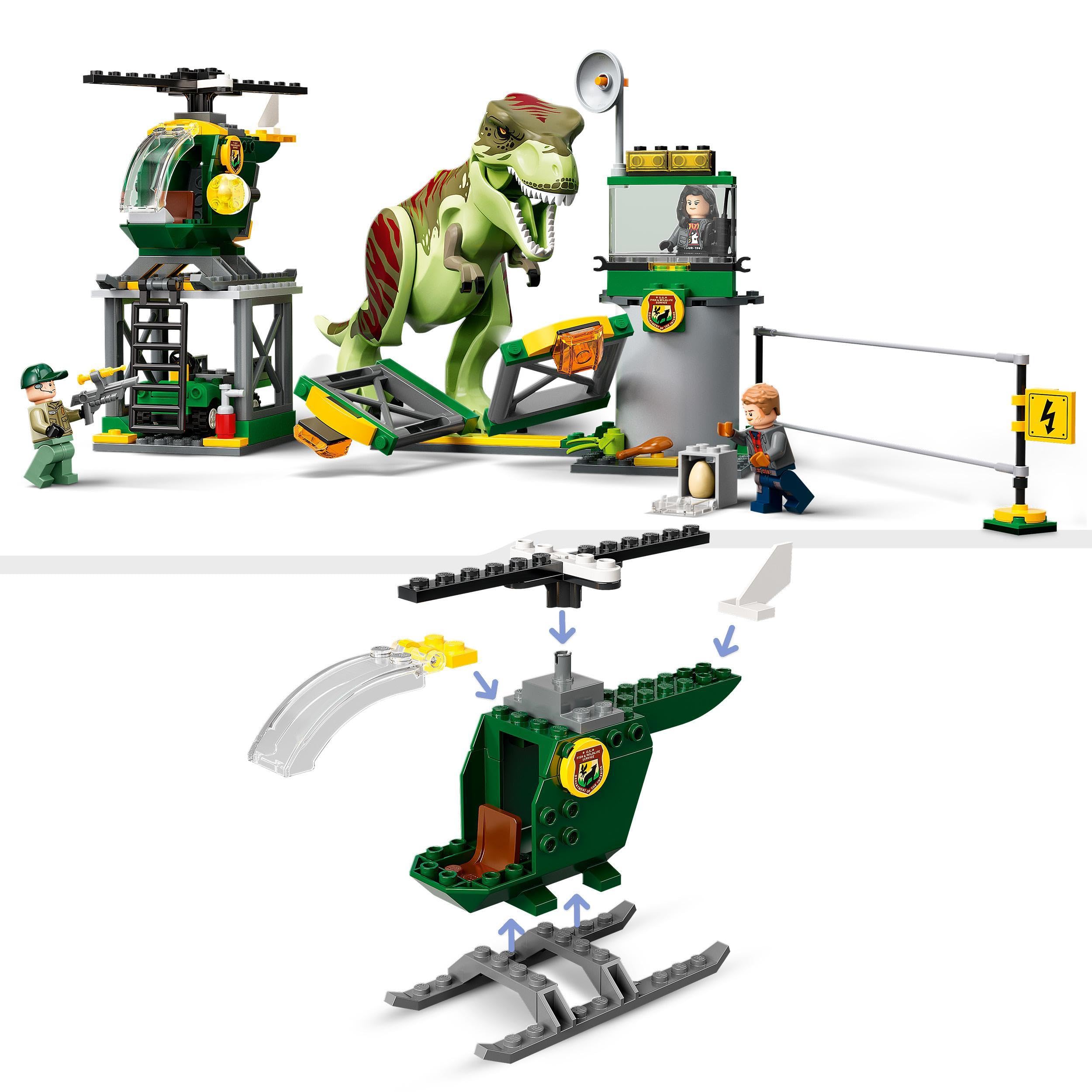 LEGO Jurassic World 76944 Ucieczka tyranozaura, dla wszystkich dzieci lubiących dinozaury (140 elementów)