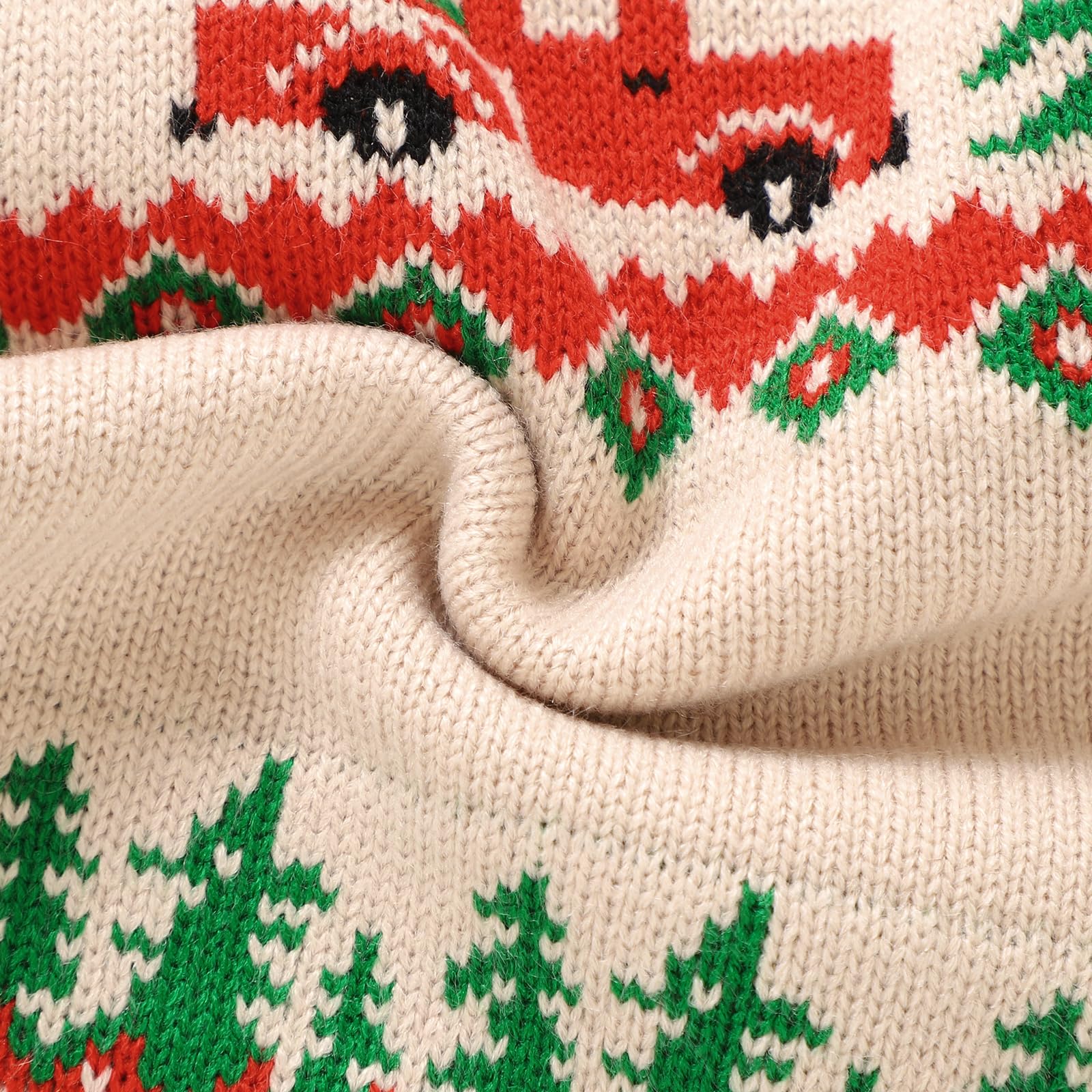 Pull de Noël tricoté à manches longues pour bébé garçon et fille - Imprimé lettre - Pull en tricot pour tout-petits - Tenue d'hiver