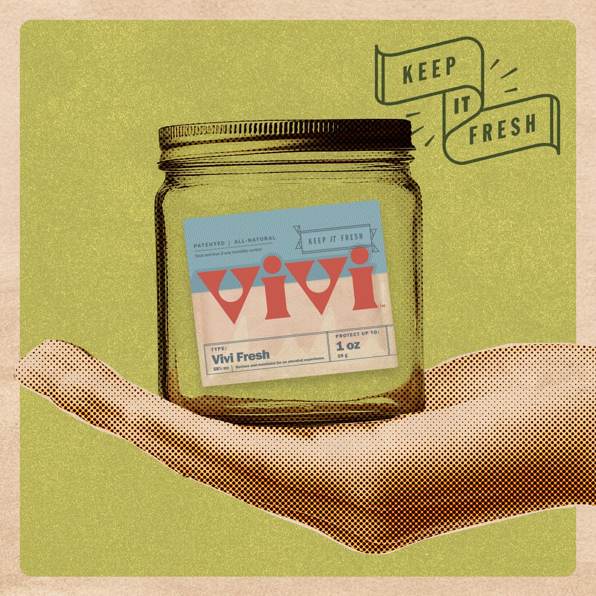 Vivi Fresh Lot de 4 paquets de contrôle de l'humidité dans un sac refermable | Pour tous les récipients de stockage hermétiques, stockez plus longtemps et préservez la fraîcheur | Lot de 4