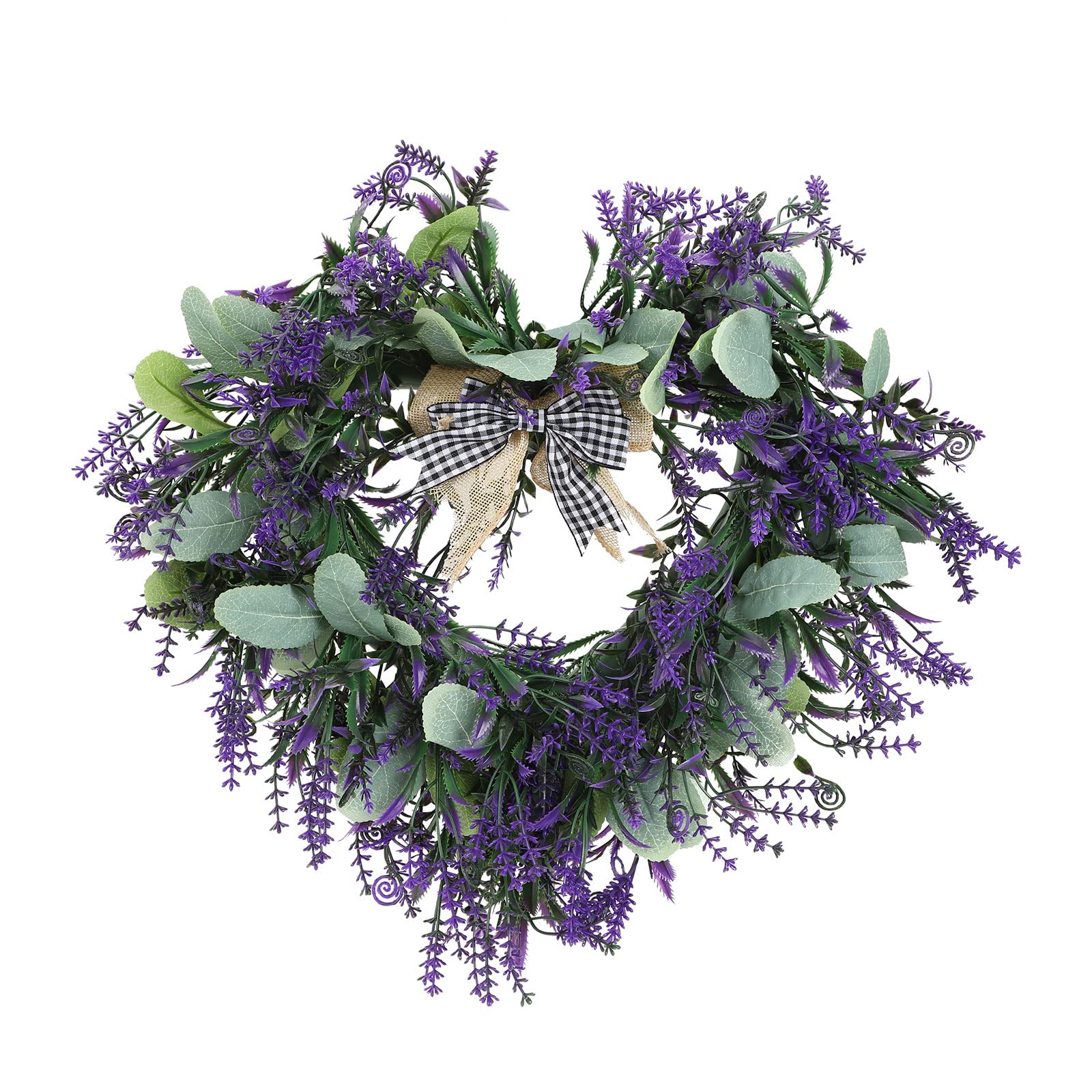 Ghirlanda Artificiale Di Lavanda Per Porta - 48 Cm, UV Resistant, Per Esterni E Interni - Foto 8
