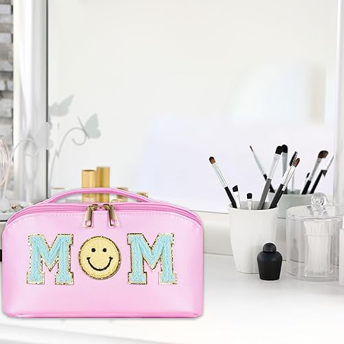Miniatura 2 de Bolsa de maquillaje para mamá, mamá, piel sintética, impermeable, bolsa de cosméticos, regalo para el día de la madre para mujeres y niñas, Color De