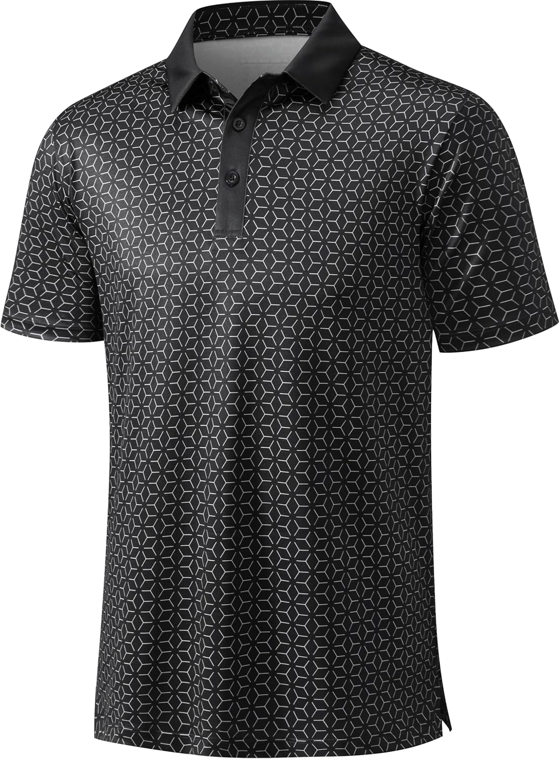 MAGCOMSEN Mens Golf Shirt Short Sleeve Dry Fit Moisture Wicking Golf Polos Casual Performance Print Collared Shirt Men